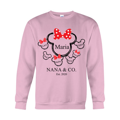 Nana Mama & Co. Mouse Ears - Personalized Grandma T-shirt And Hoodie