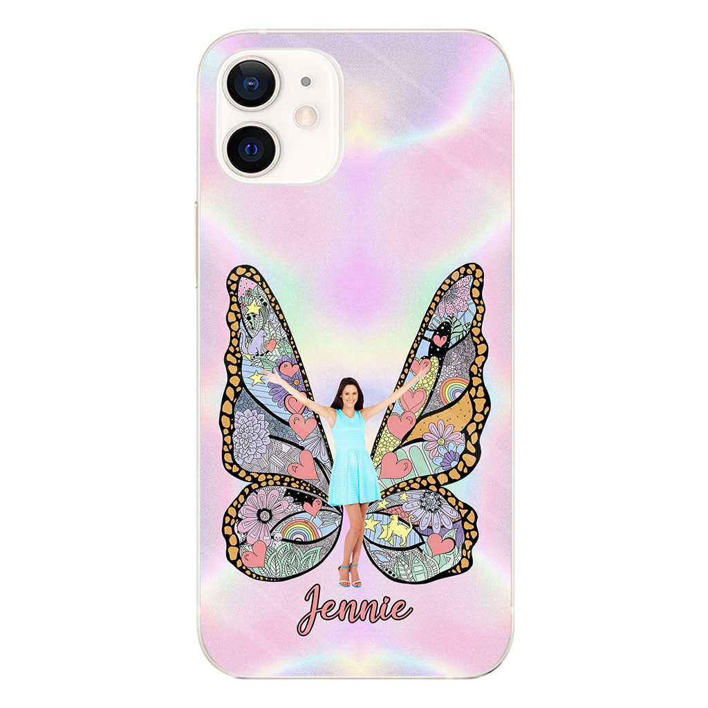 Custom Photo Butterfly - Personalized Clear Phone Case