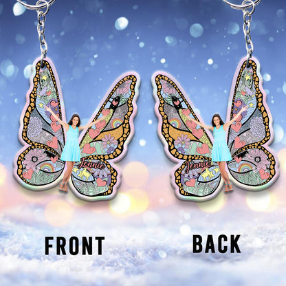 Custom Photo Butterfly - Personalized Keychain