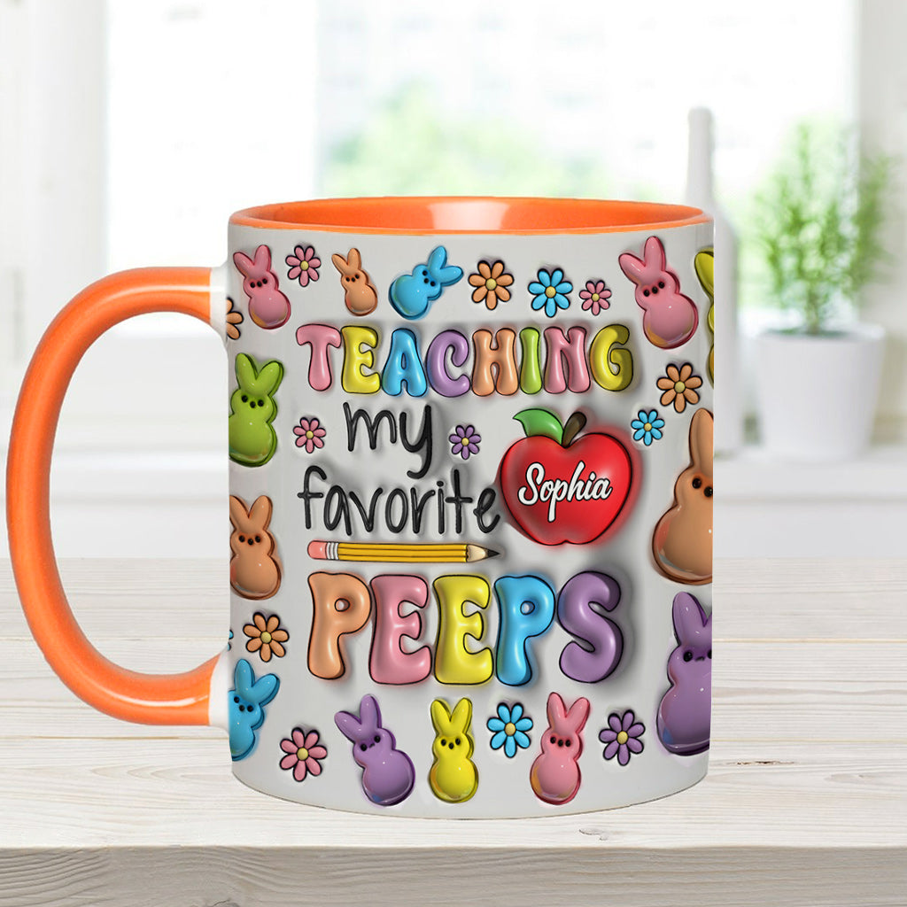 Teaching My Favorite Bunnies - Personalized Teacher Accent Mug