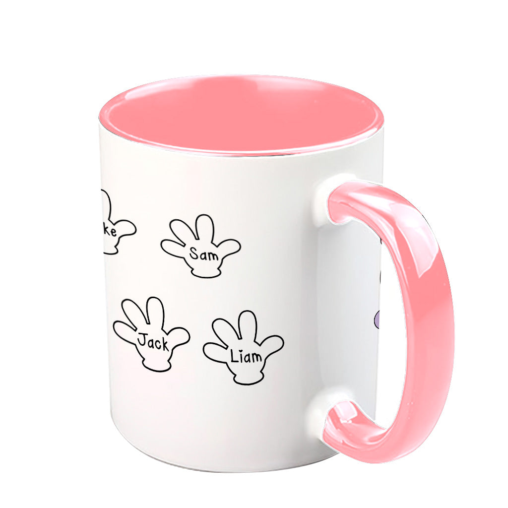 Happiest Grandma Mama On Earth Mouse Ears - Personalized Grandma Accent Mug