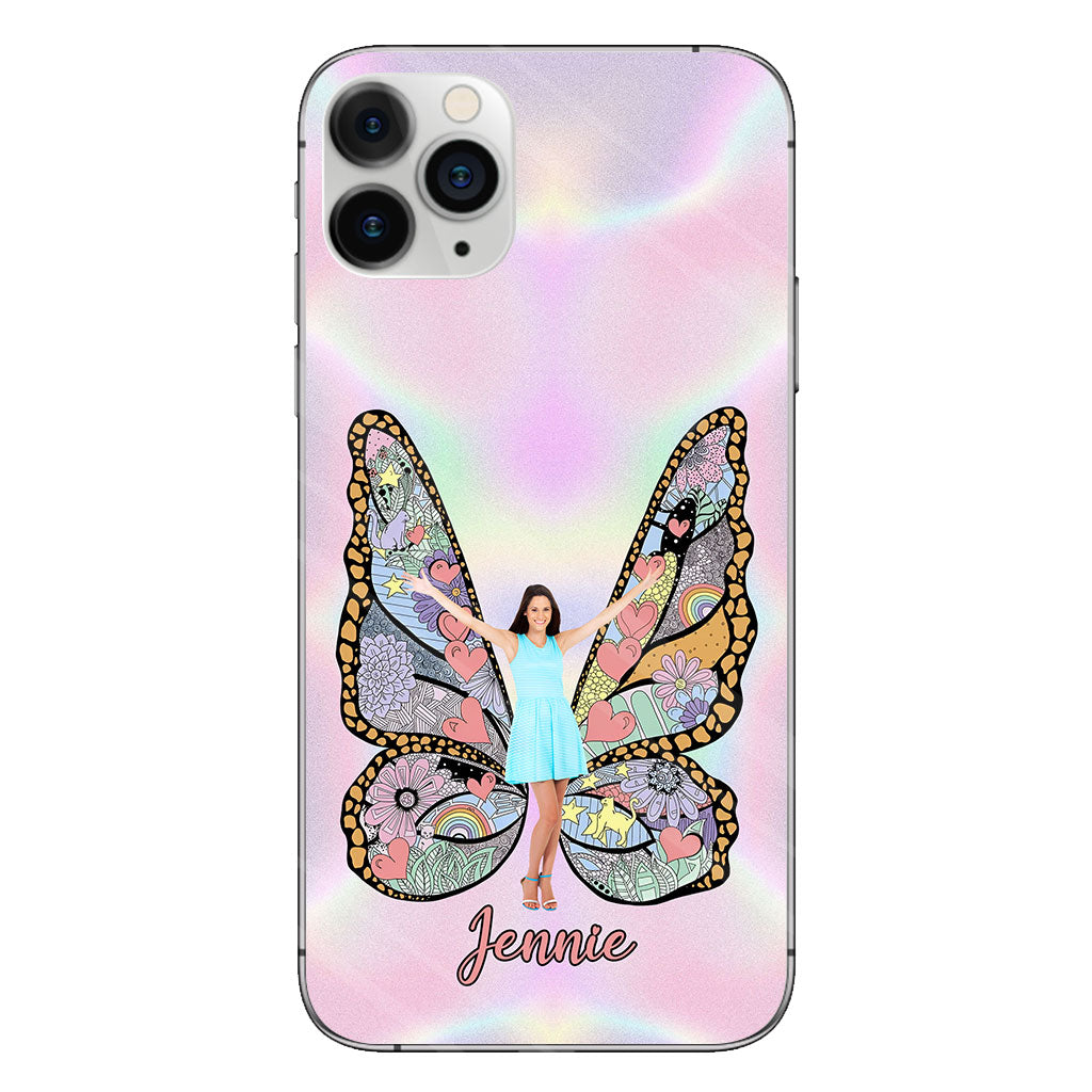 Custom Photo Butterfly - Personalized Clear Phone Case