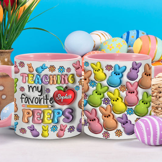 Teaching My Favorite Bunnies - Personalized Teacher Accent Mug