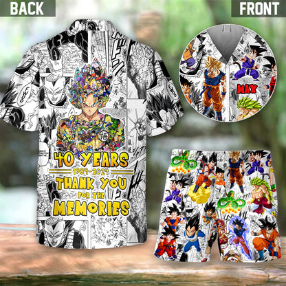 90s Cartoon Perfect Gift For Fans - Personalized Seven Balls Hawaiian Shirt & Men Shorts