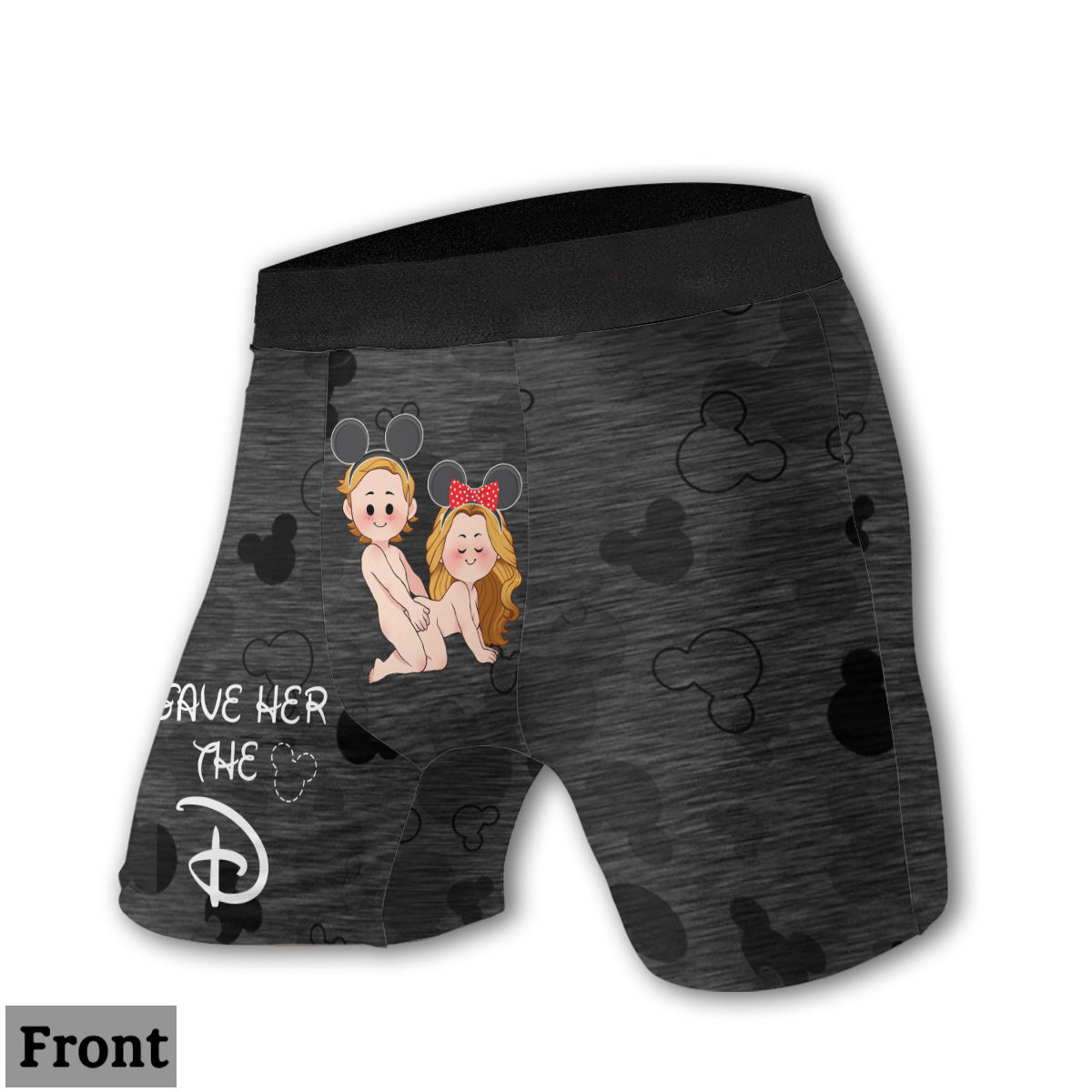 I Wanted The D I Gave Her The D Mouse Ears Couple - Personalized Couple Women Briefs & Men Boxer Briefs