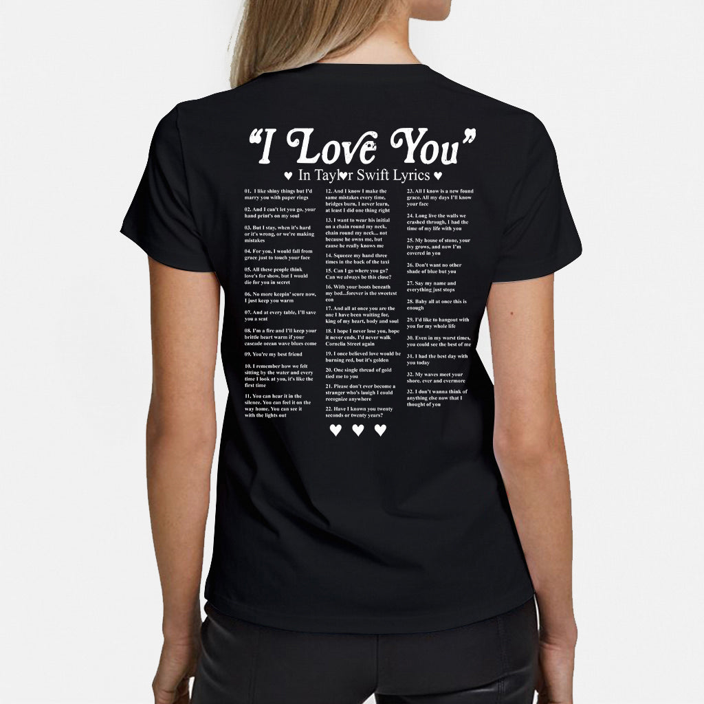 I Love You In Lyrics - Personalized Tay-tay Lover T-shirt and Hoodie