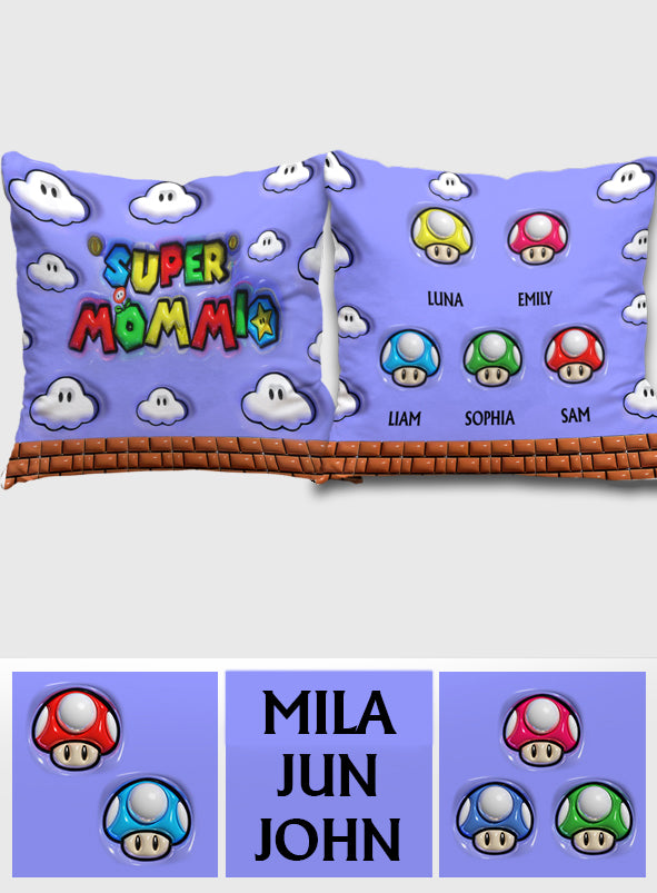 Super Mommio - Personalized Super Plumber Throw Pillow