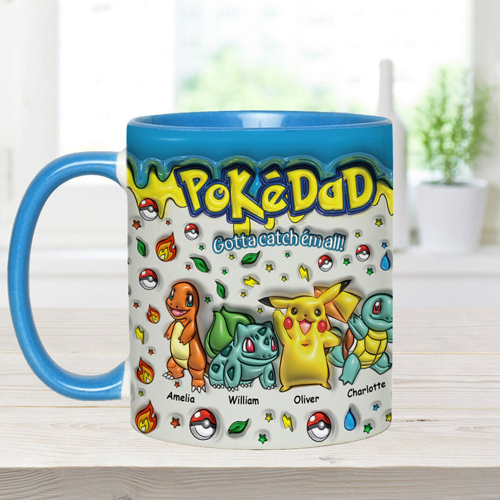 PokéDad Gotta Love Em' All - Personalized Monster Trainer Accent Mug