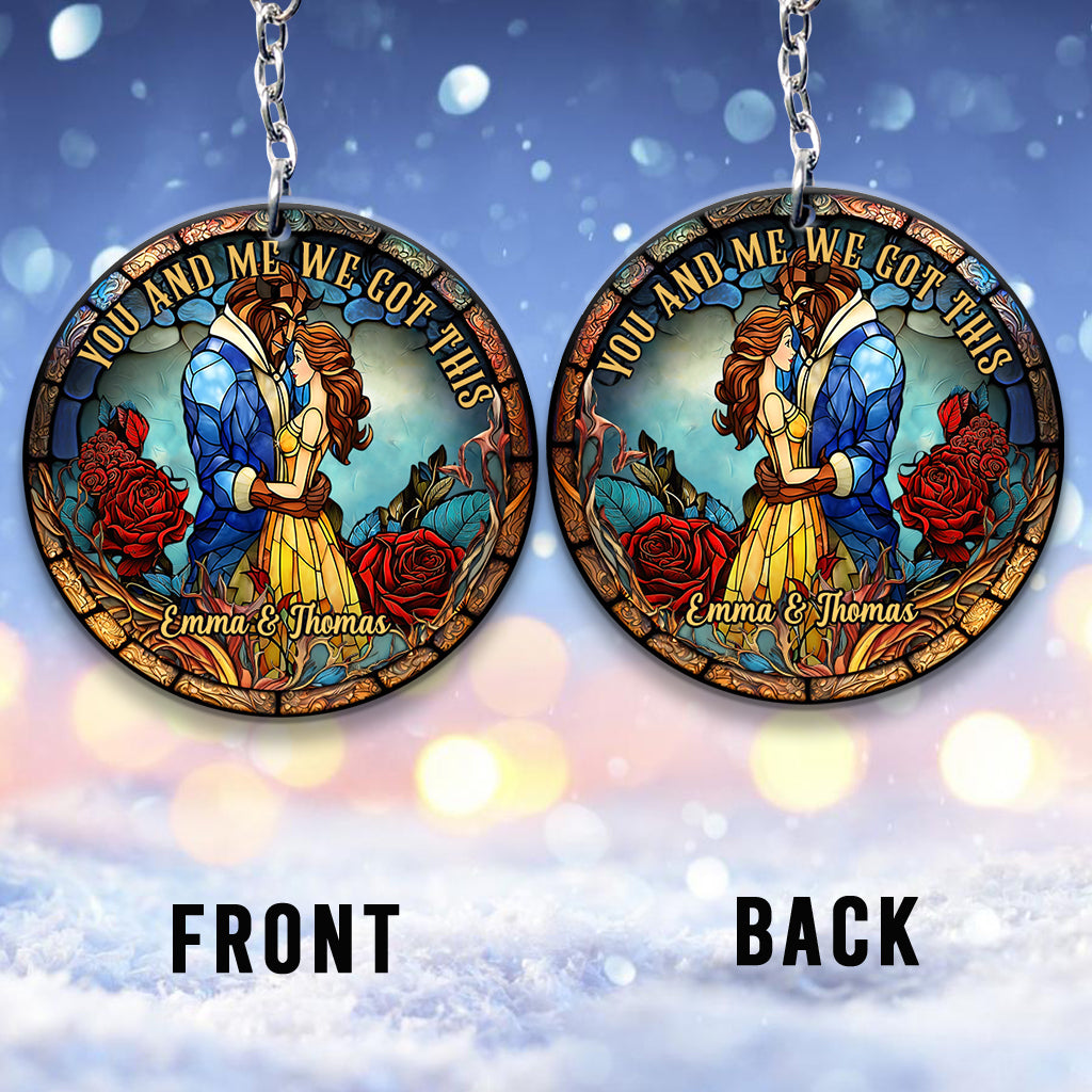 You And Me We Got This - Personalized Beauty And The Beast Keychain