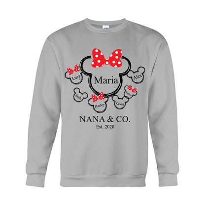 Nana Mama & Co. Mouse Ears - Personalized Grandma T-shirt And Hoodie