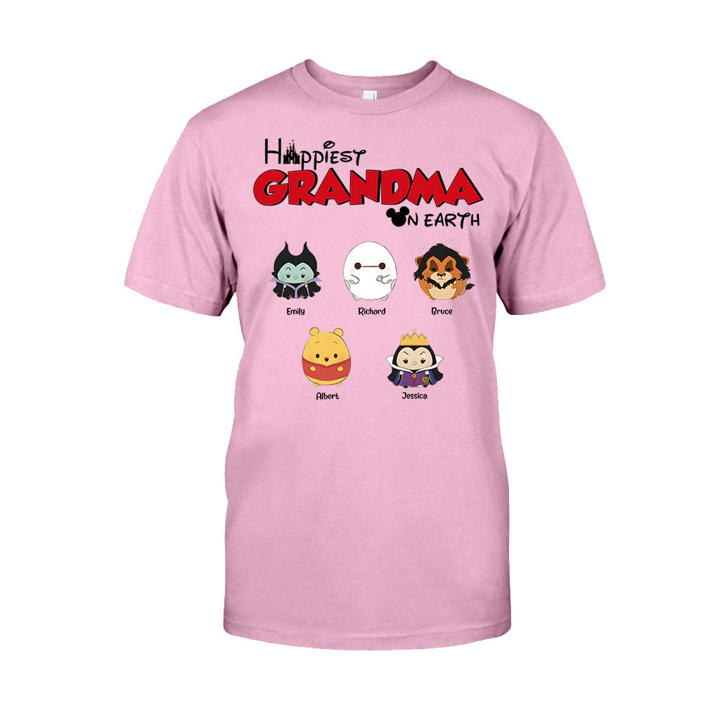 Happiest Grandma On Earth - Personalized Grandma T-shirt And Hoodie