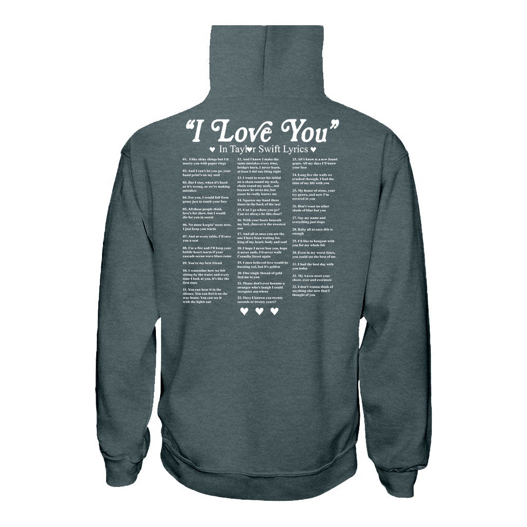 I Love You In Lyrics - Personalized Tay-tay Lover T-shirt and Hoodie