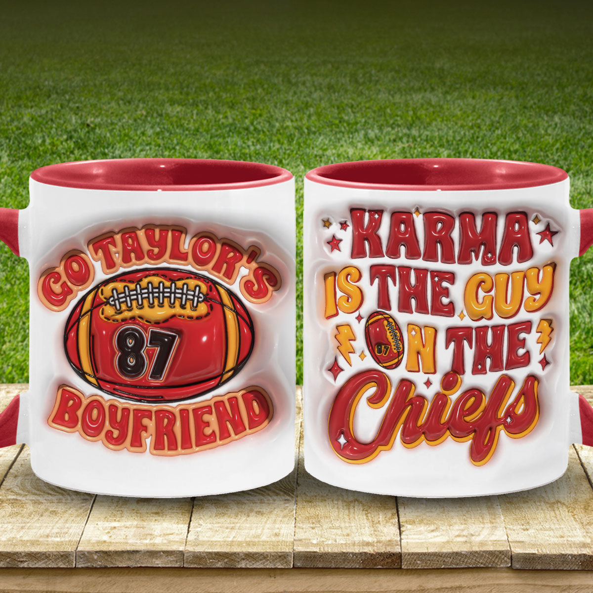 Karma Is The Guy Inflated - Tay-tay Lover Accent Mug