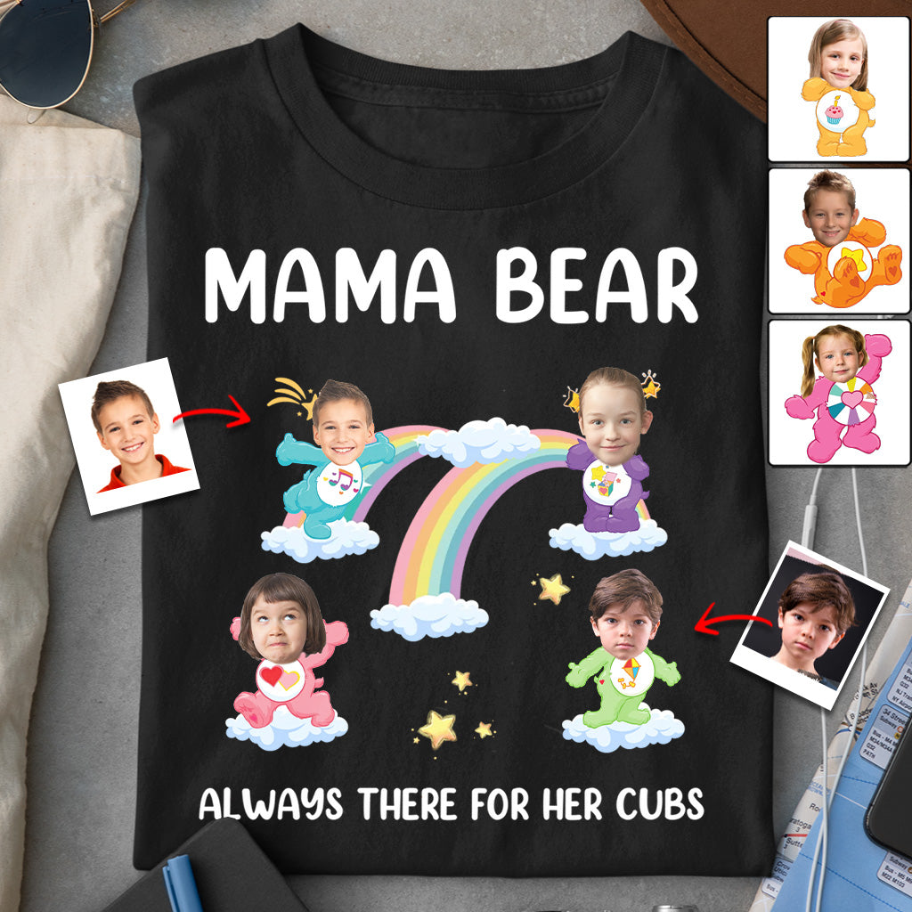 Mama Bear Always There For Her Cubs Care - Personalized Mother T-shirt And Hoodie