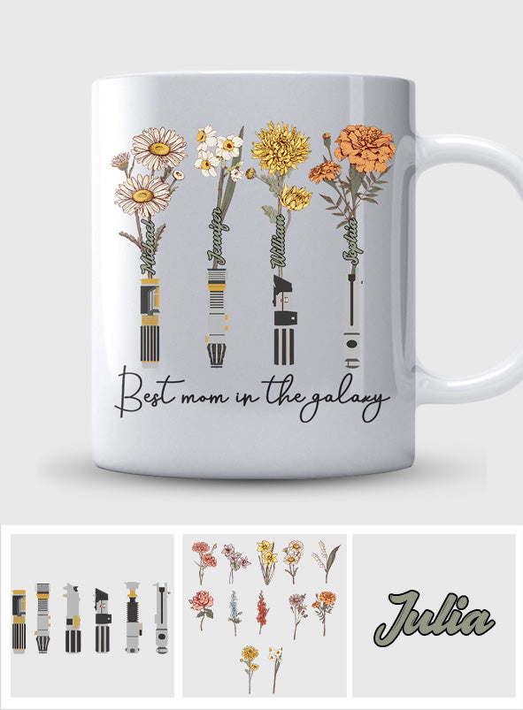 Best Mom Grandma Dad Grandpa In The Galaxy - Personalized Mother Mug