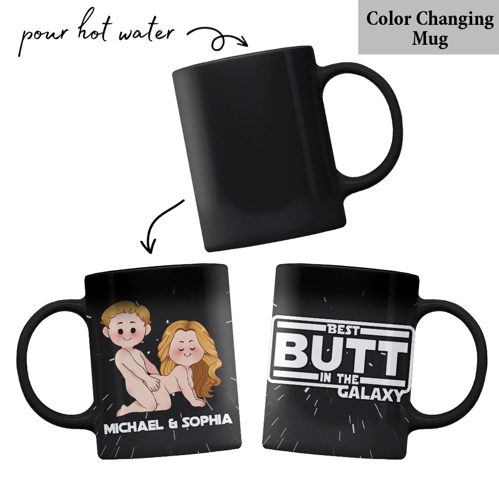 Best Butt In The Galaxy - Personalized Couple Mug