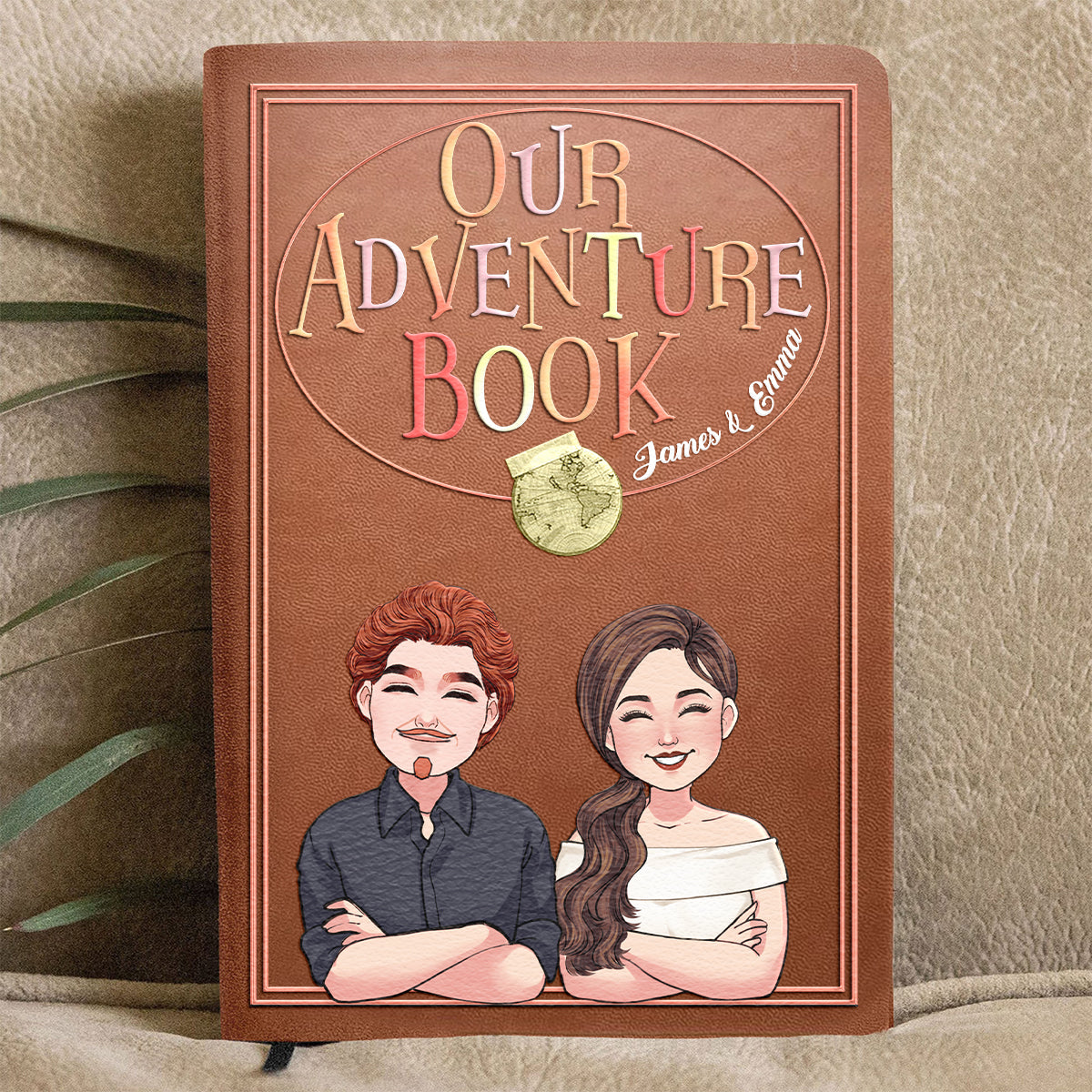 Our Adventure Book - Personalized Couple Leather Journal