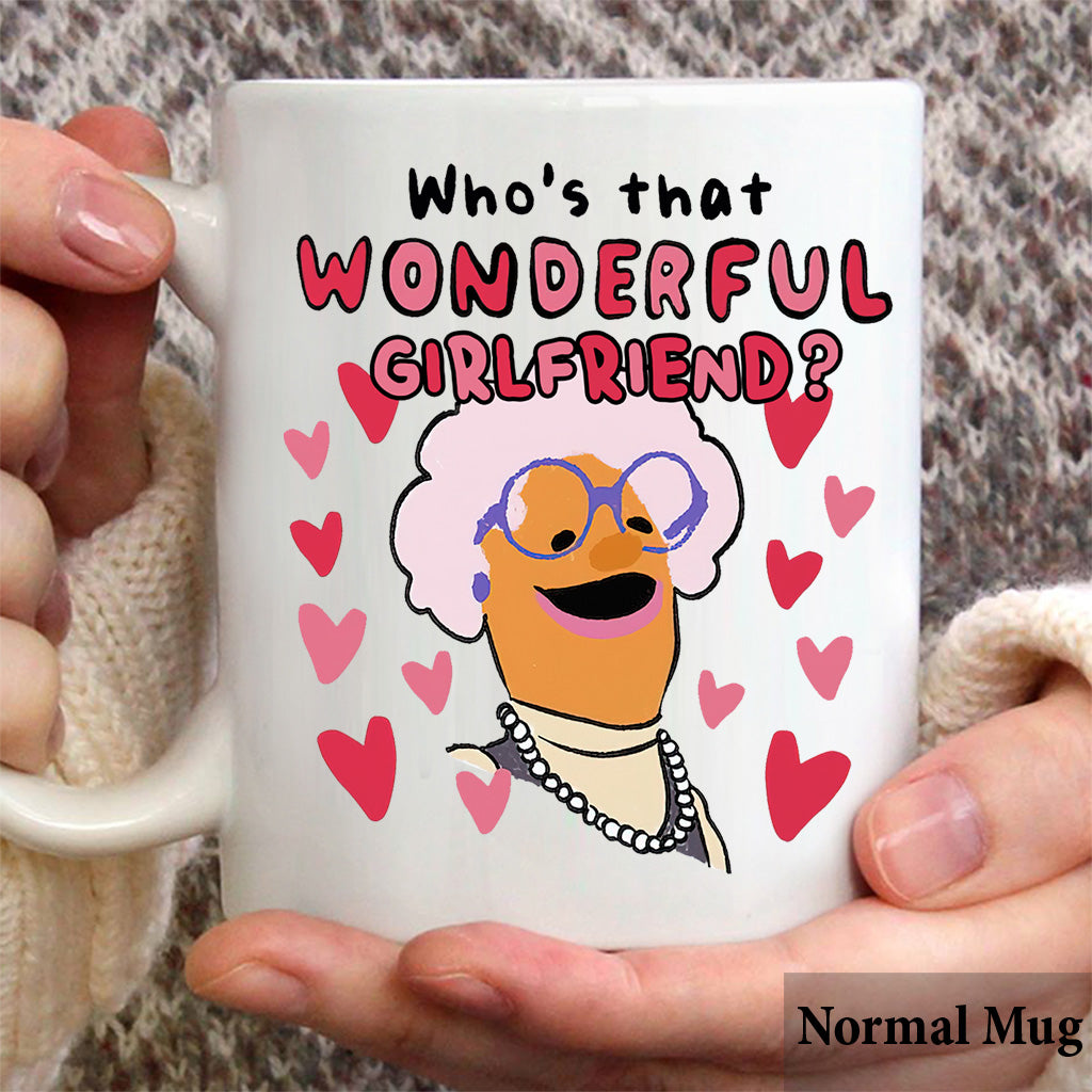 Who's That Wonderful Girlfriend Boyfriend Wife Husband Wifey Hubby - Personalized Couple Mug