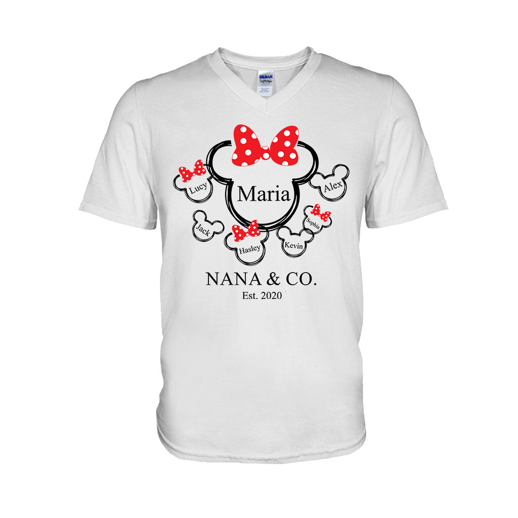 Nana Mama & Co. Mouse Ears - Personalized Grandma T-shirt And Hoodie