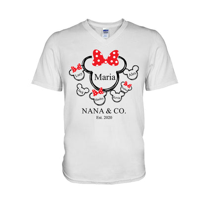 Nana Mama & Co. Mouse Ears - Personalized Grandma T-shirt And Hoodie