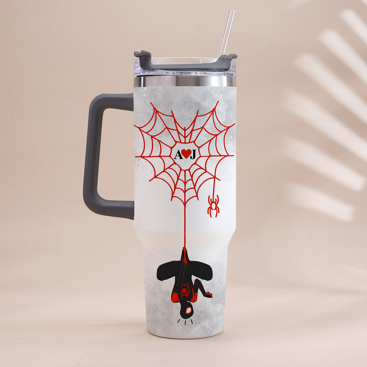 Love You In Every Multiverse - Personalized Couple Tumbler With Handle