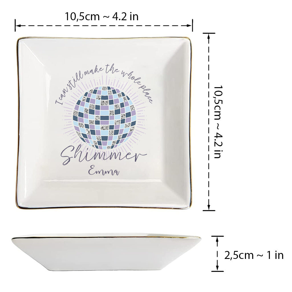 Make The Whole Place Shimmer - Personalized Tay-tay Lover Jewelry Dish