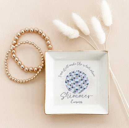 Make The Whole Place Shimmer - Personalized Tay-tay Lover Jewelry Dish