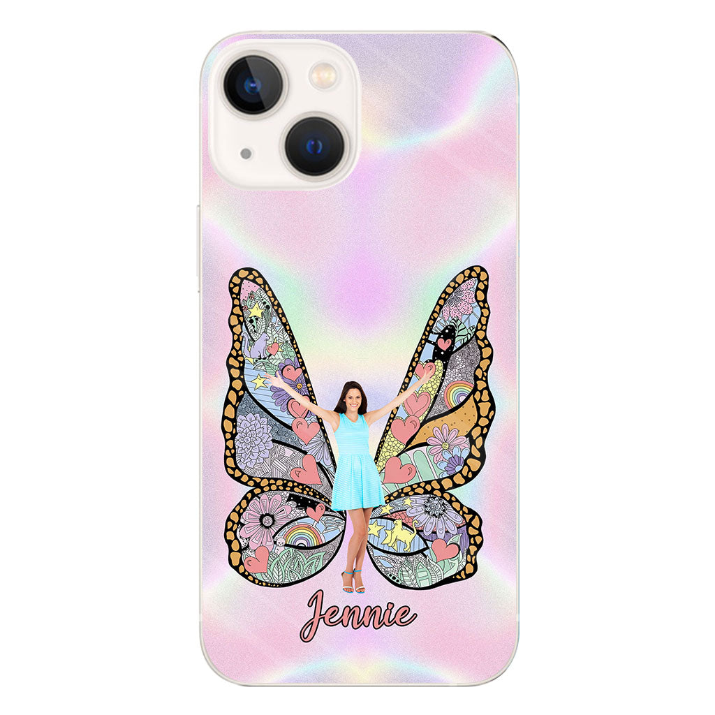 Custom Photo Butterfly - Personalized Clear Phone Case