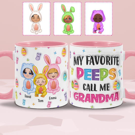Grandma Of These Bunnies - Personalized Grandma Accent Mug