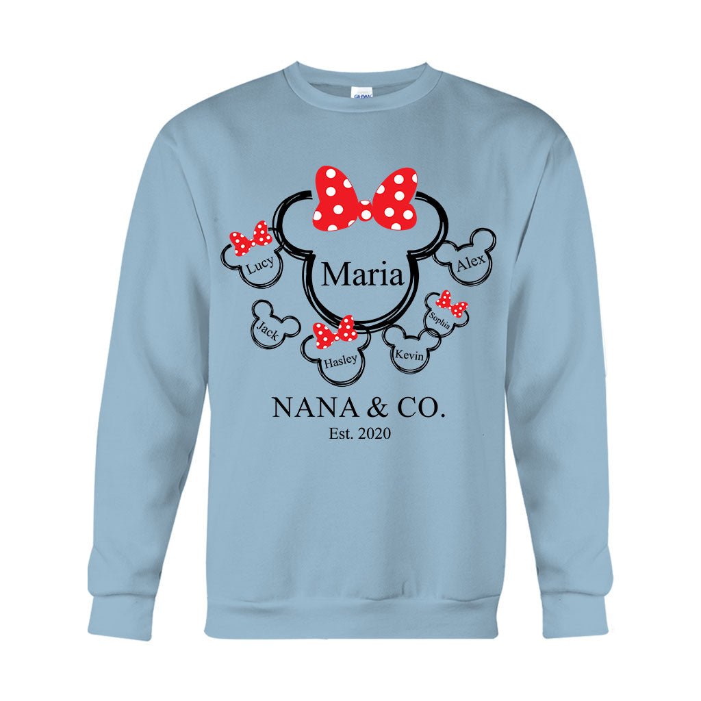 Nana Mama & Co. Mouse Ears - Personalized Grandma T-shirt And Hoodie