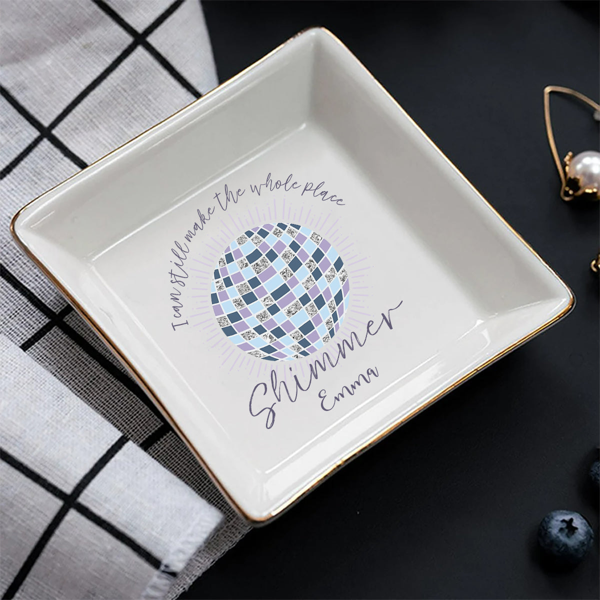 Make The Whole Place Shimmer - Personalized Tay-tay Lover Jewelry Dish