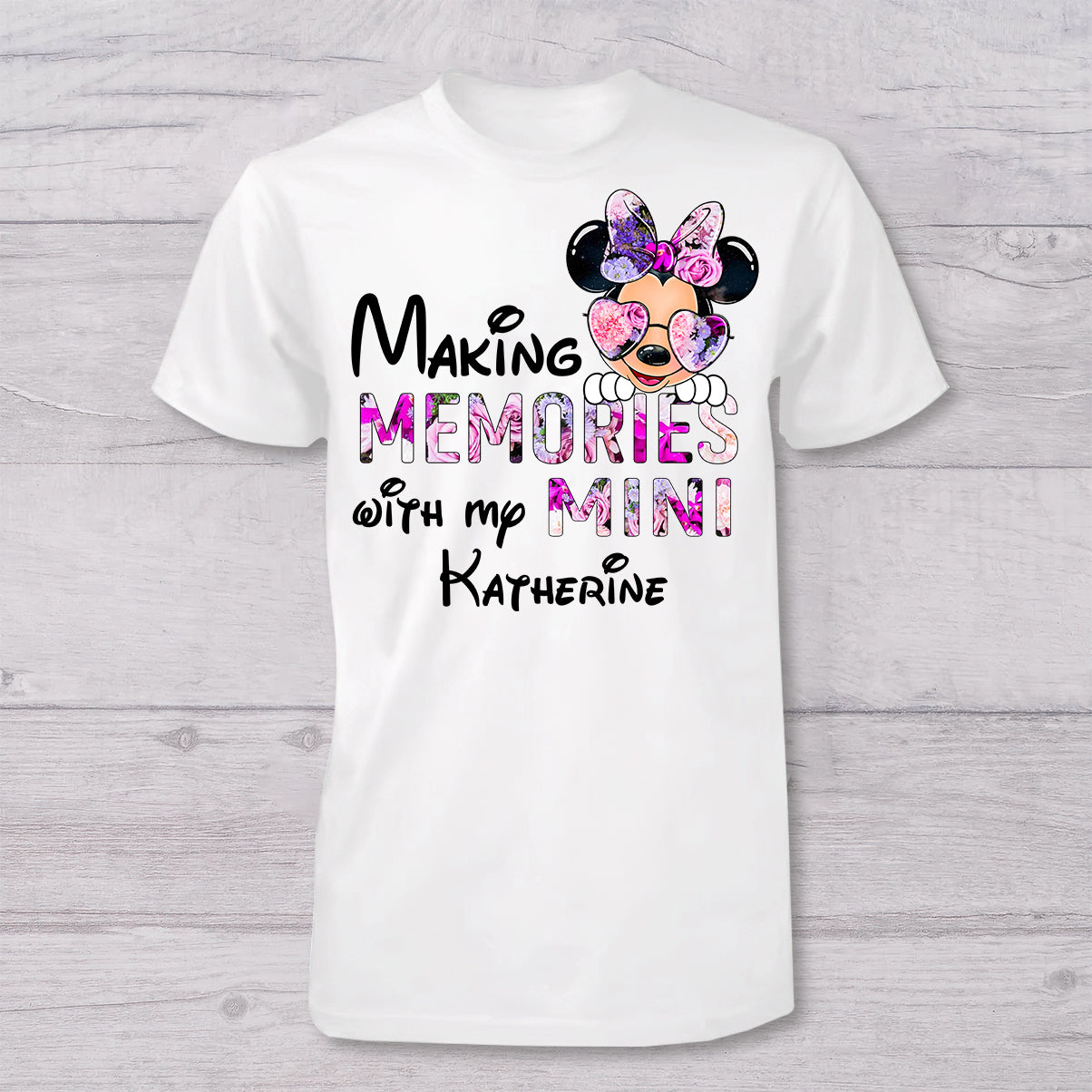 Making Memories With Mama - Personalized Mother T-shirt And Baby Onesie