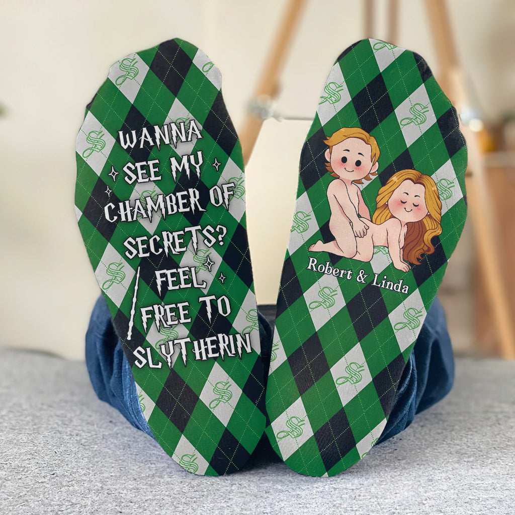 Chamber Of Secrets - Personalized Couple Socks