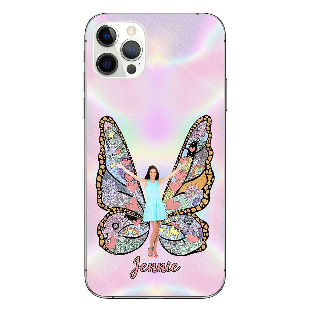 Custom Photo Butterfly - Personalized Clear Phone Case