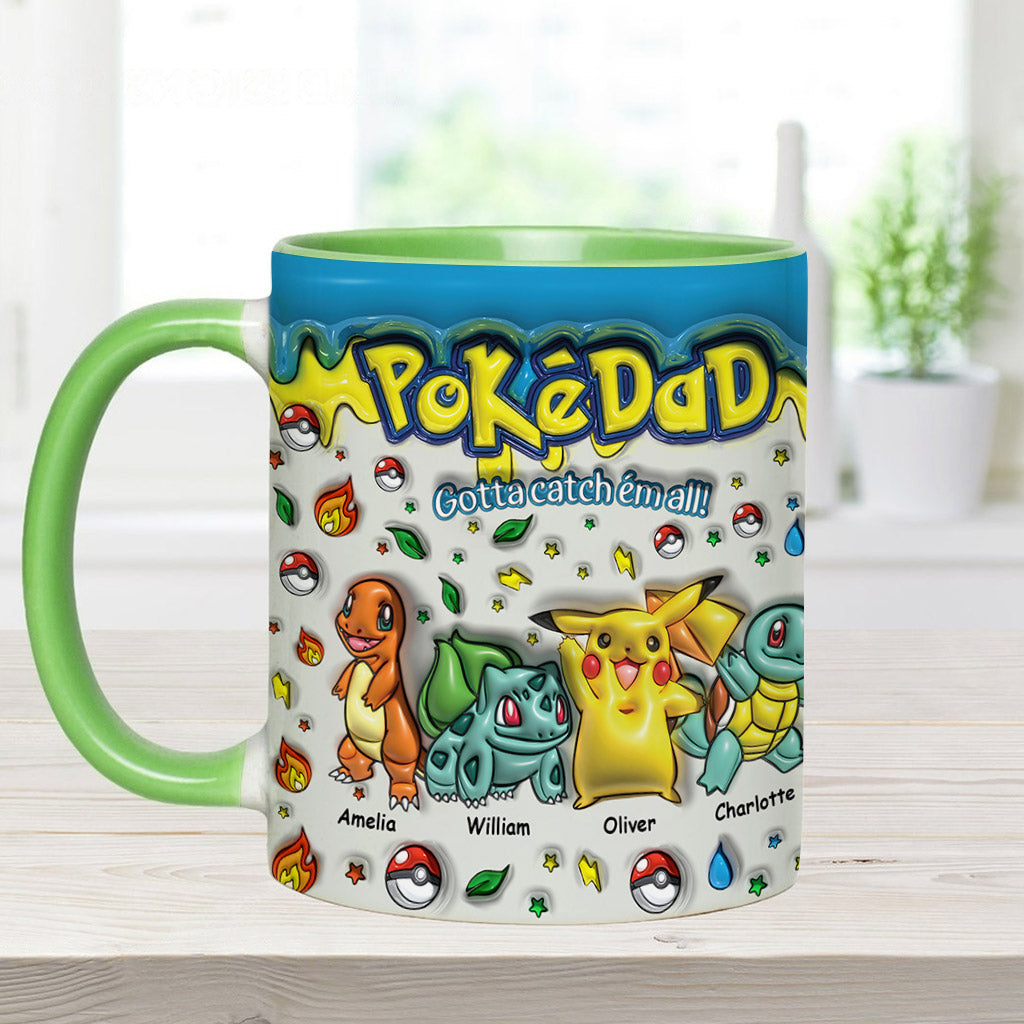 PokéDad Gotta Love Em' All - Personalized Monster Trainer Accent Mug