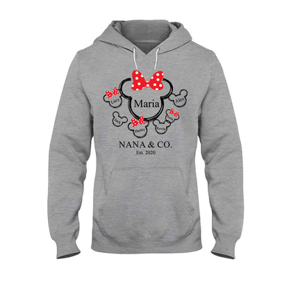 Nana Mama & Co. Mouse Ears - Personalized Grandma T-shirt And Hoodie