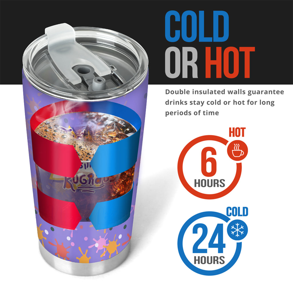 Just A Mama Raising Her Kids - Personalized 90's Cartoon Tumbler