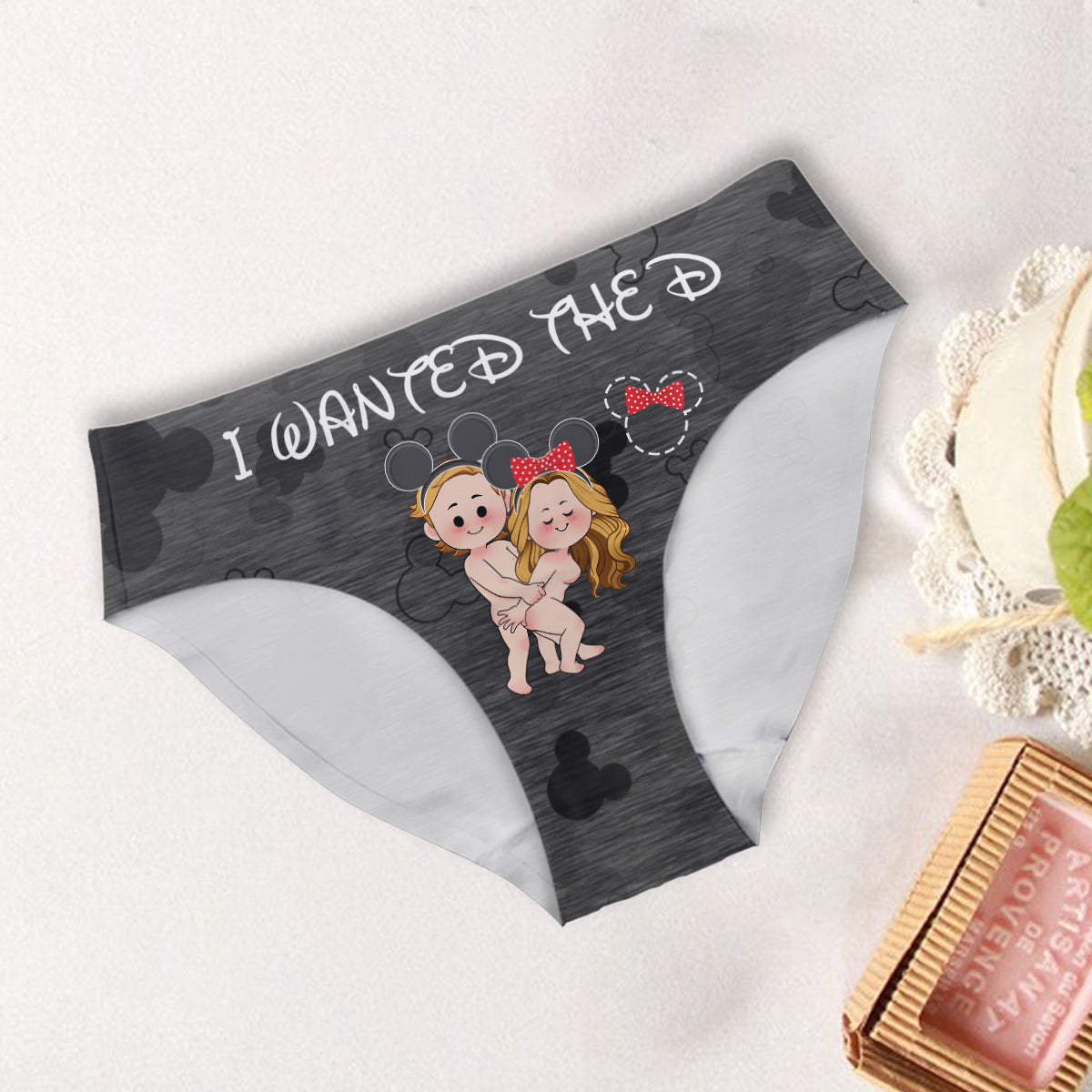 I Wanted The D I Gave Her The D Mouse Ears Couple - Personalized Couple Women Briefs & Men Boxer Briefs