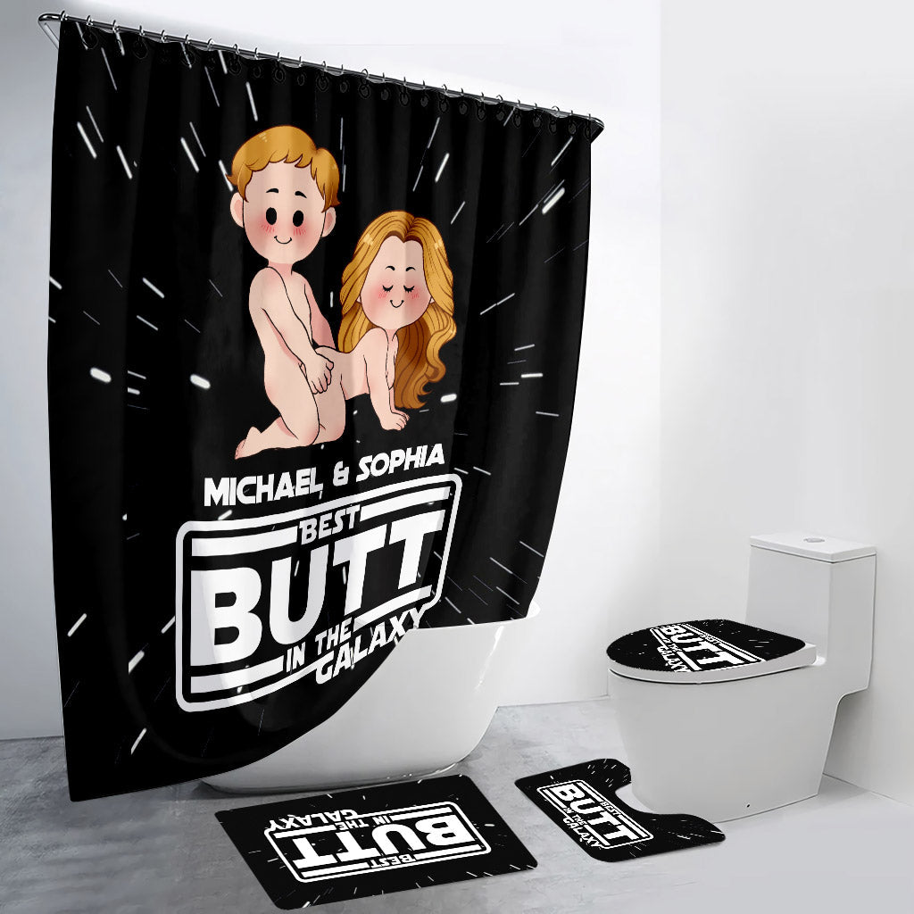 Best Butt In The Galaxy - Personalized The Force Bathroom Curtain & Mats Set