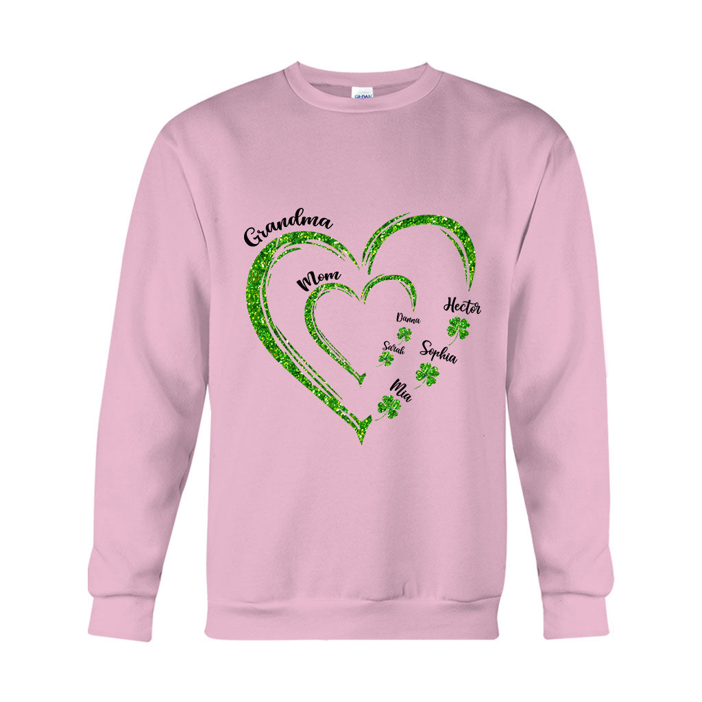 First Mom Now Grandma - Personalized Saint Patrick's Day T-shirt And Hoodie