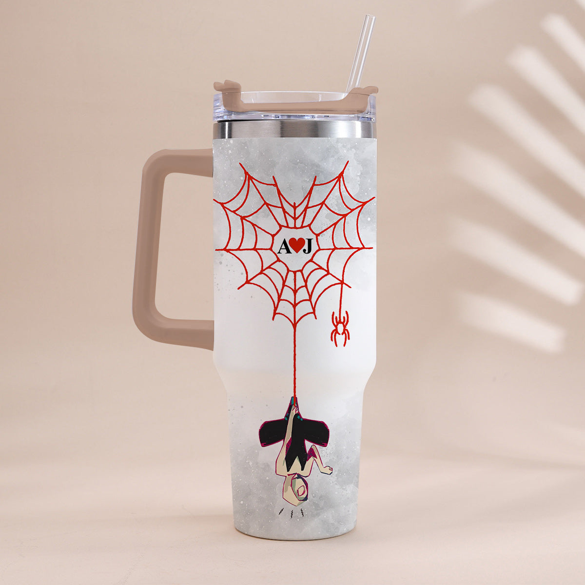 Love You In Every Multiverse - Personalized Couple Tumbler With Handle