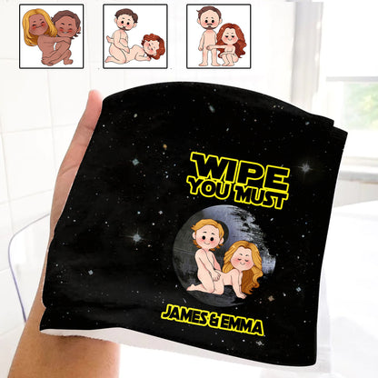 Wipe You Must - Personalized Couple Towel