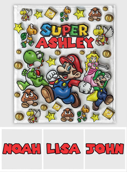 Super Mario - Personalized Super Plumber Blanket