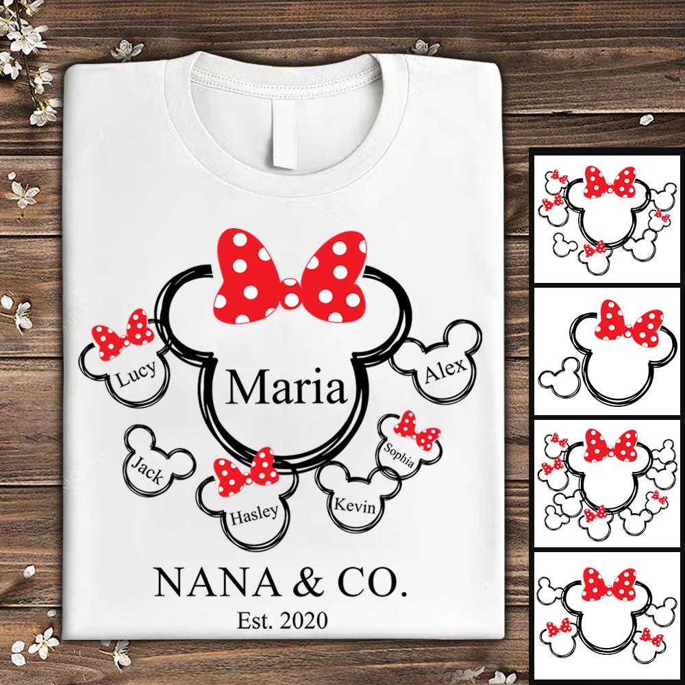 Nana Mama & Co. Mouse Ears - Personalized Grandma T-shirt And Hoodie