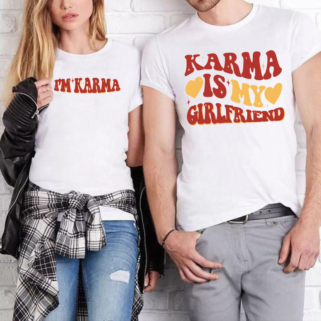 Karma Is My Bf Gf - Personalized Tay-tay Lover T-shirt And Hoodie