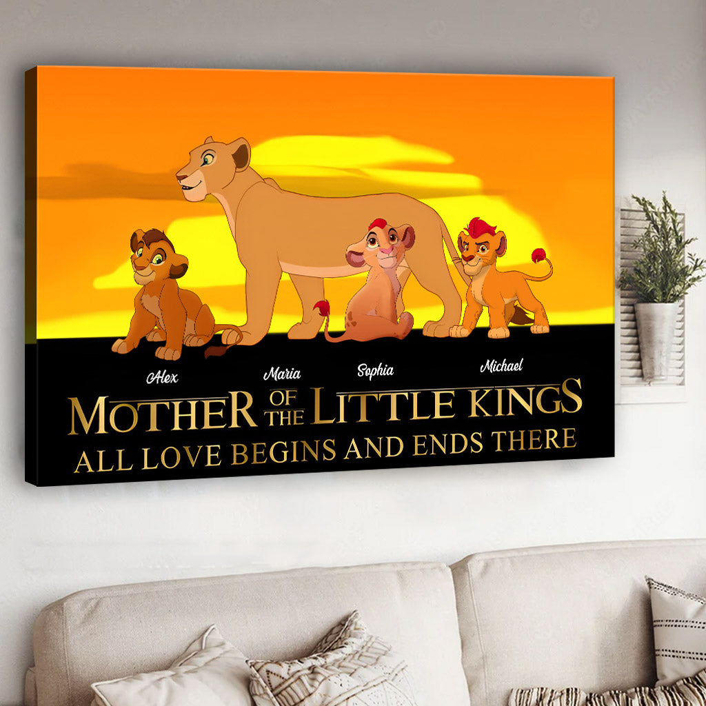 All Love Begins And Ends There - Personalized Mother Canvas And Poster