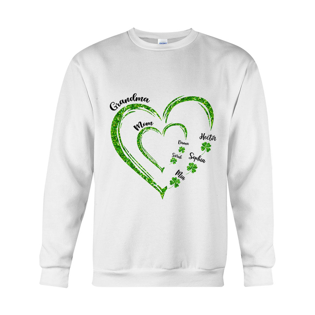 First Mom Now Grandma - Personalized Saint Patrick's Day T-shirt And Hoodie