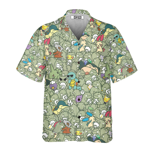 Cute Pattern Monster Trainer Hawaiian Shirt 0224