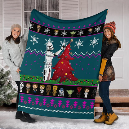 Christmas Tree The Force Blanket 0823