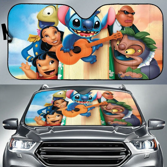 Summer Vibes Ohana Car Sunshade 0523